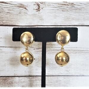 Vintage Jay Strongwater Clip On Earrings Gold Tone